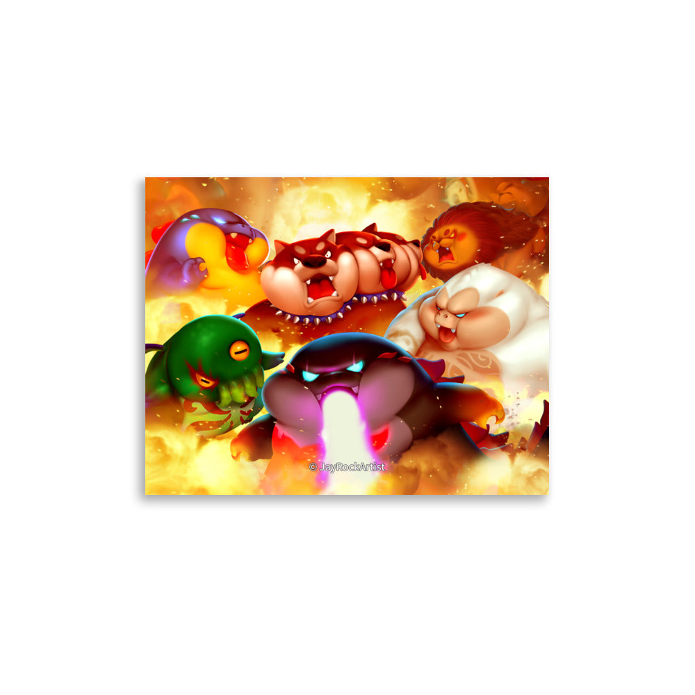 Chubby Monsters - Impression d'art, JayRockArtist
