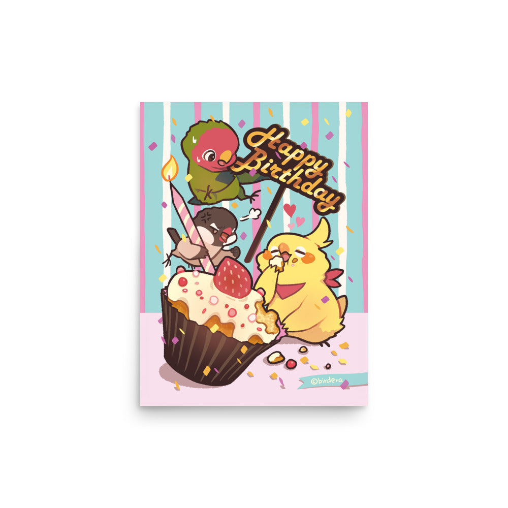 Carte d'anniversaire - Impression d'art, BIRD ERA