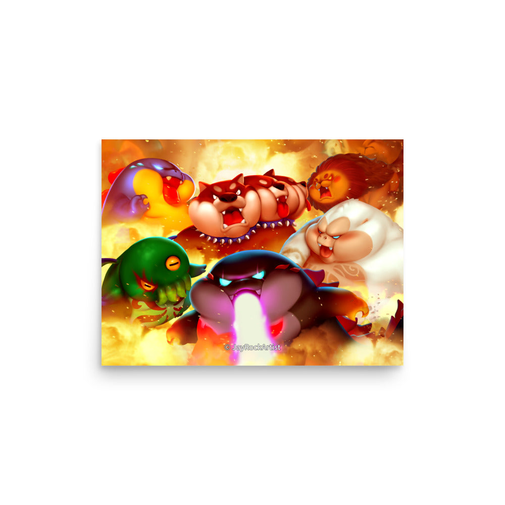Chubby Monsters - Impression d'art, JayRockArtist