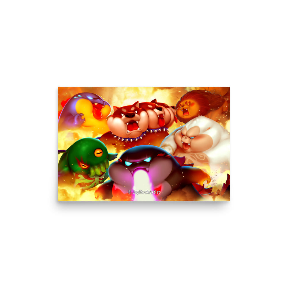 Chubby Monsters - Impression d'art, JayRockArtist