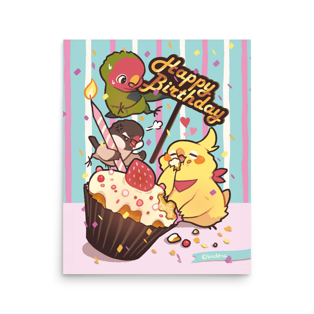 Carte d'anniversaire - Impression d'art, BIRD ERA