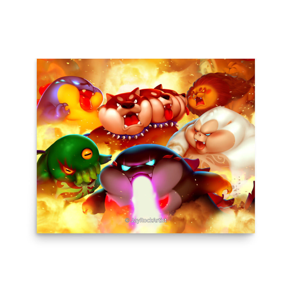 Chubby Monsters - Impression d'art, JayRockArtist