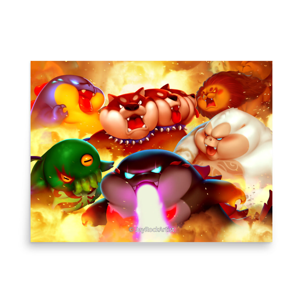 Chubby Monsters - Impression d'art, JayRockArtist