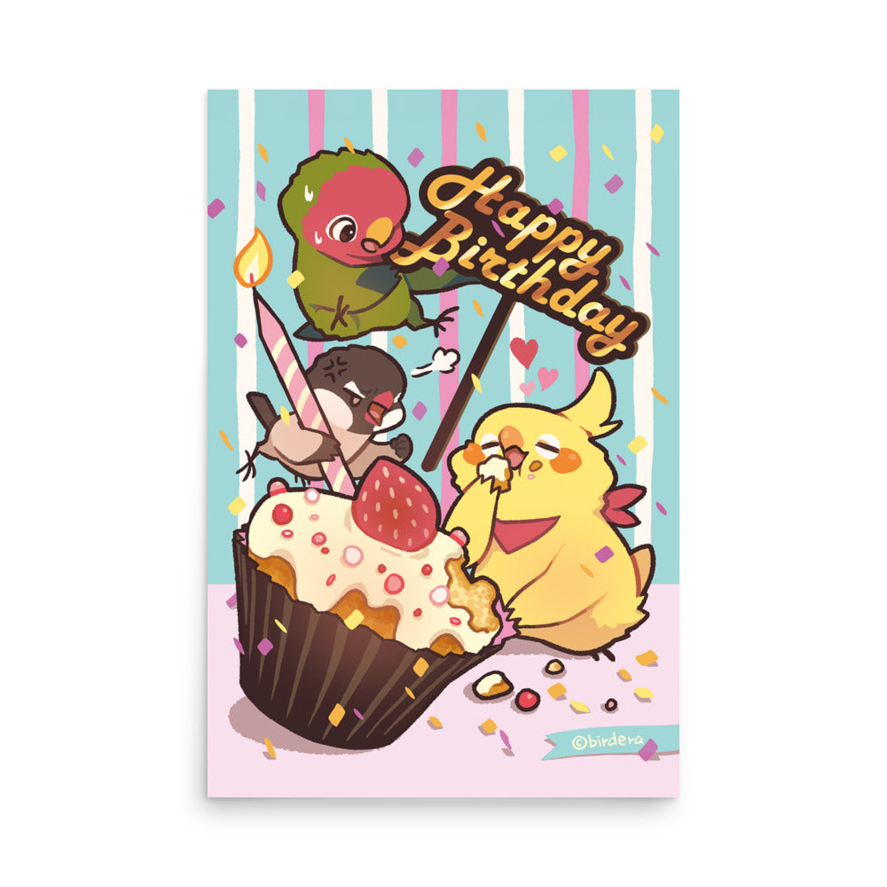 Carte d'anniversaire - Impression d'art, BIRD ERA