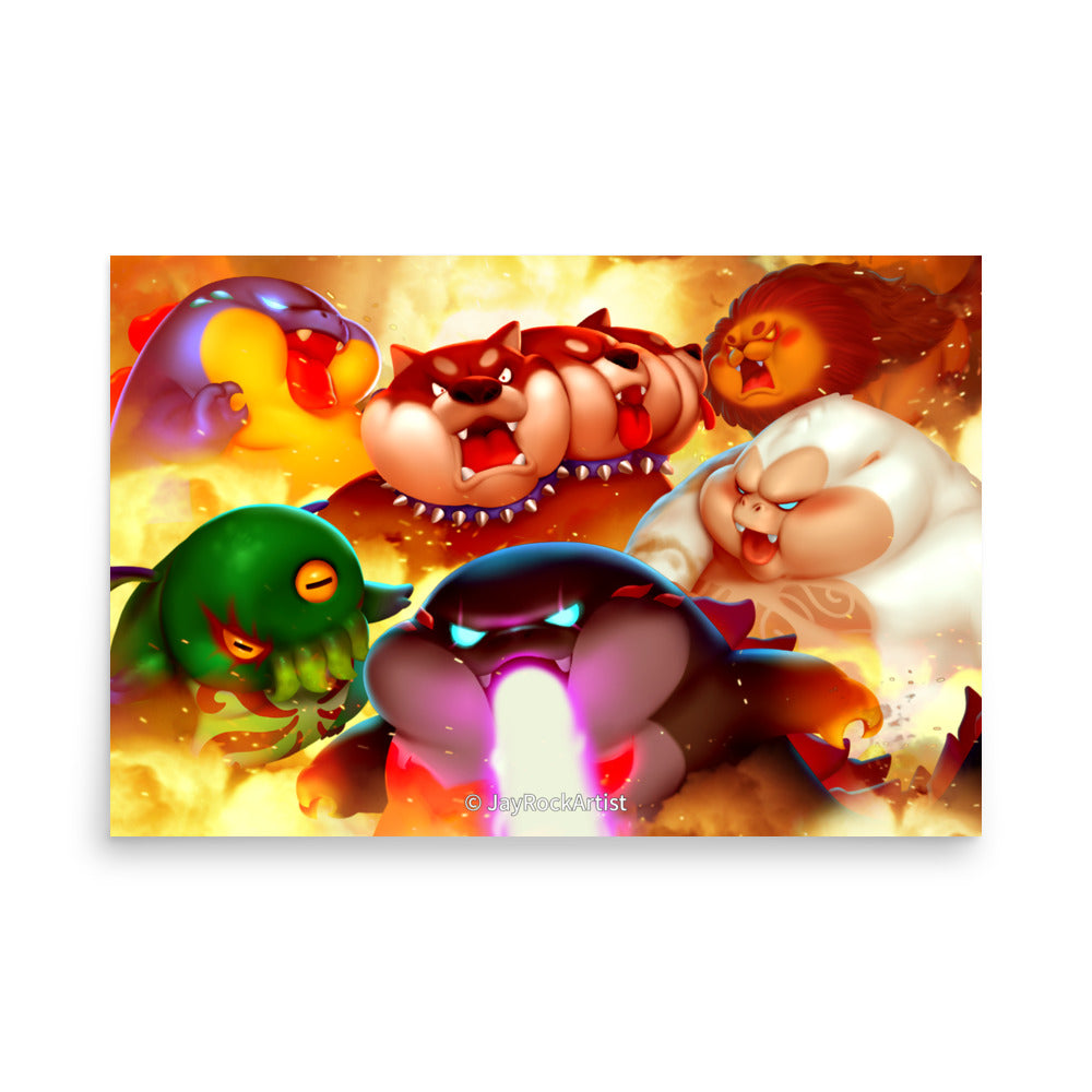 Chubby Monsters - Impression d'art, JayRockArtist