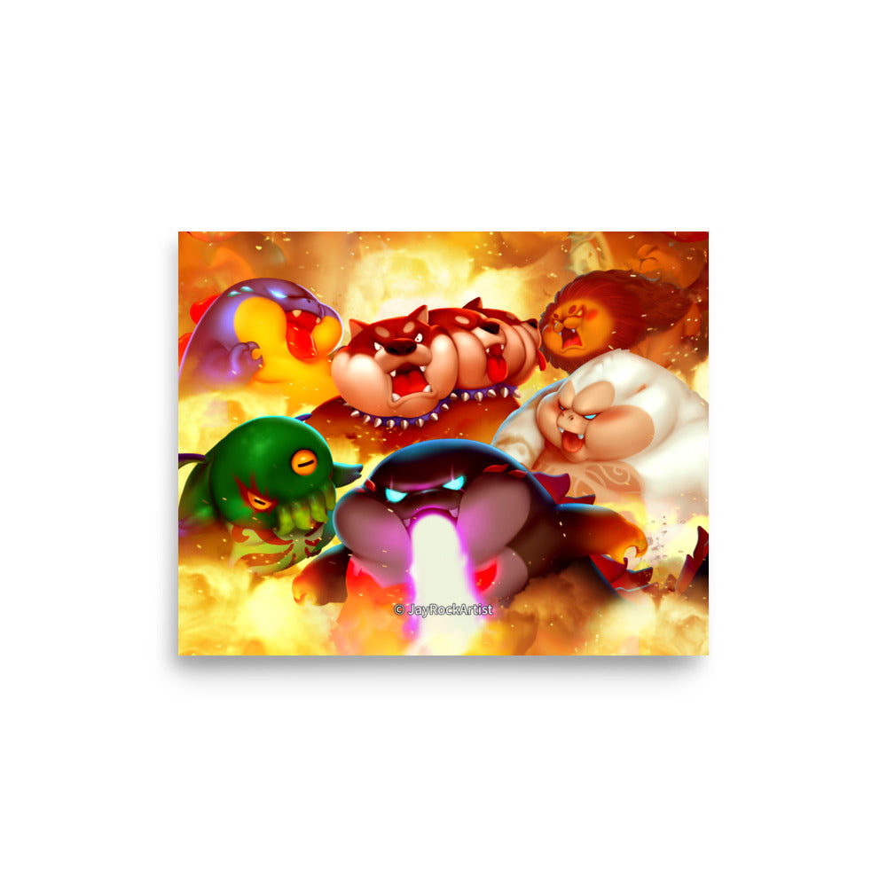 Chubby Monsters - Impression d'art, JayRockArtist