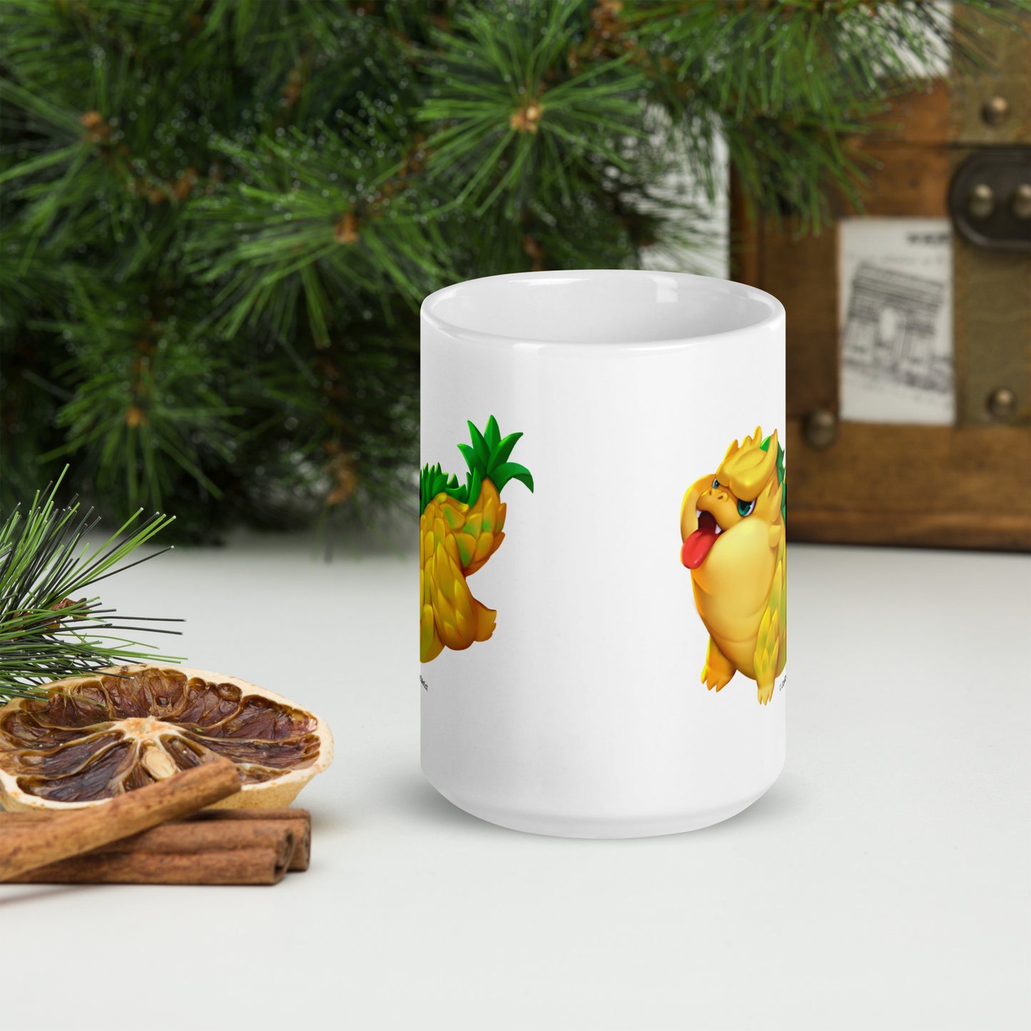 Pineapple Dragon - Mug, JayRockArtist (Printful)