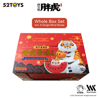 Fat Tiger Pang Hu &amp; Baby Série 2, boîte aveugle aléatoire, 6 modèles, Bu2ma x 52Toys