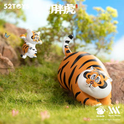 Fat Tiger Pang Hu &amp; Baby Série 2, boîte aveugle aléatoire, 6 modèles, Bu2ma x 52Toys