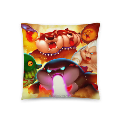 Chubby Monsters - Pillow, JayRockArtist (Printful)