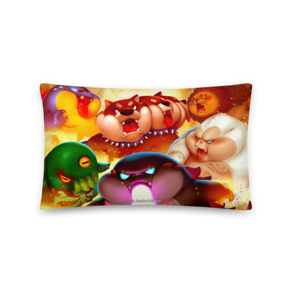 Chubby Monsters - Pillow, JayRockArtist (Printful)