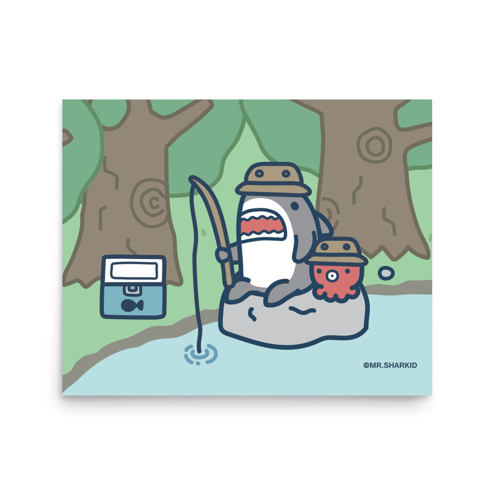 Fishing - Art Print, Mr.Shark