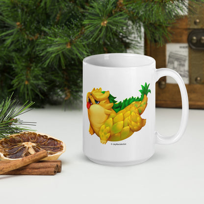 Pineapple Dragon - Mug, JayRockArtist (Printful)