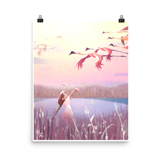 Flamingo - Art Print, Paula Hsu