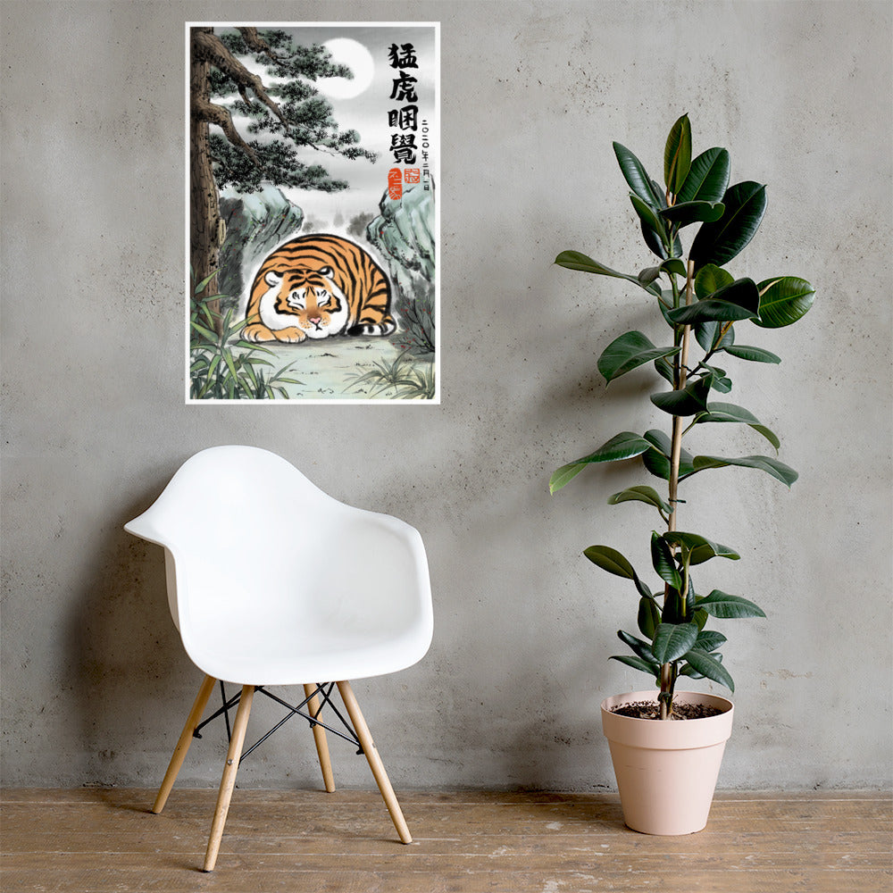 Tiger Falls Asleep - Art Print