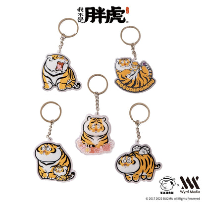 Porte-clés en acrylique avec gros tigre et petit, 5 styles, porte-clés Bu2ma